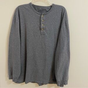 Pendleton Charcoal Long Sleeve Henley Men’s Size XL
